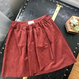 Aritzia X Wilfred Free "Nescher" vegan suede skirt